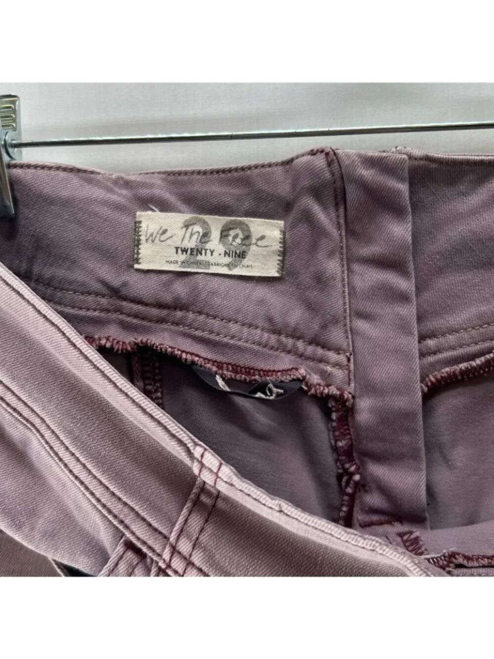 We The Free Mercury Skinny Jeans Size 29 High Rise Seam Ankle Zip Stretch Purple